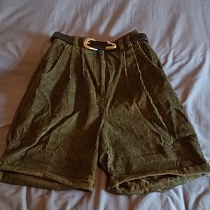 VTG Green Corduroy Shorts